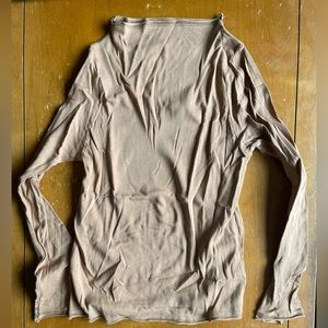 Elizabeth Suzann x Alabama Chanin long sleeve mock neck in caramel